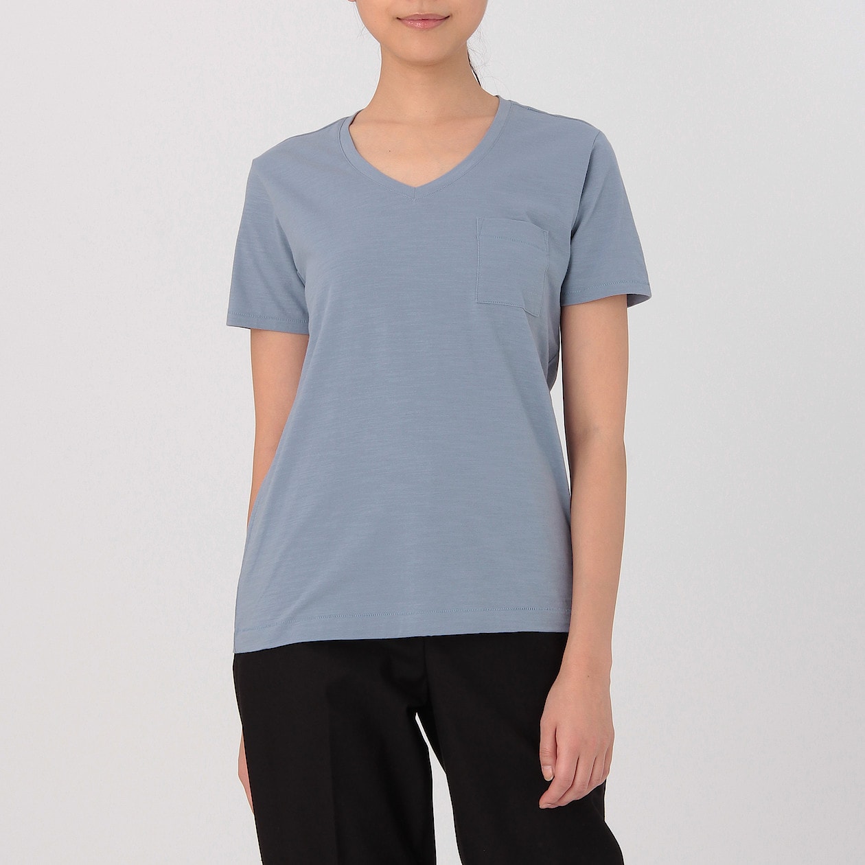 オーガニックコットンムラ糸vネック半袖tシャツ 婦人xs スモーキーブルー アウトレット 婦人 マタニティ トップス 通販 無印良品 オーガニックコットンムラ糸vネック半袖tシャツ 婦人xs スモーキーブルー アウトレット 婦人 マタニティ トップス 通販 無印良品
