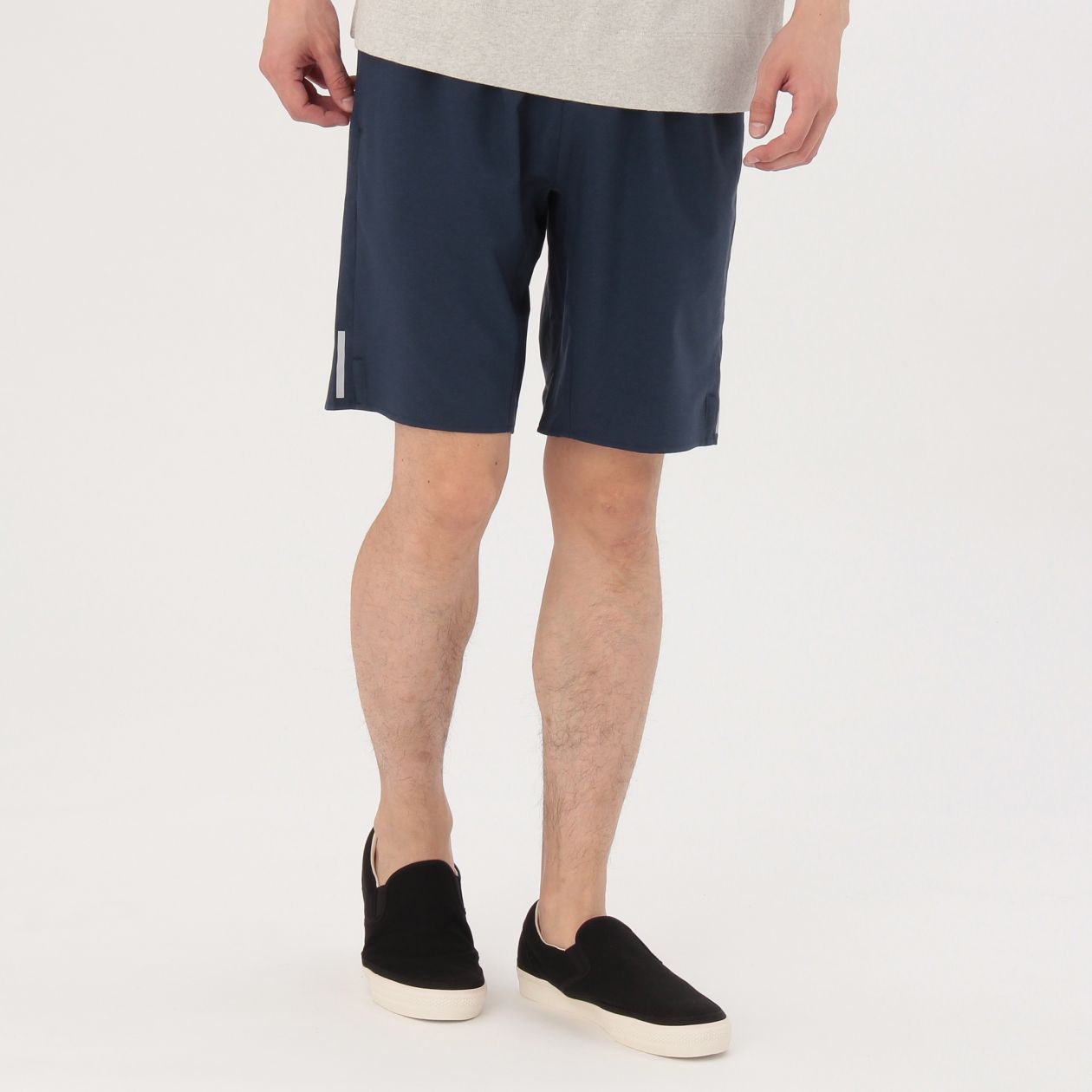 吸汗速乾ポリエステルショートパンツ 紳士ｍ ネイビー 通販 無印良品