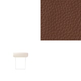 ソファ本体・ヘッドレスト・２シーター用革カバー／茶