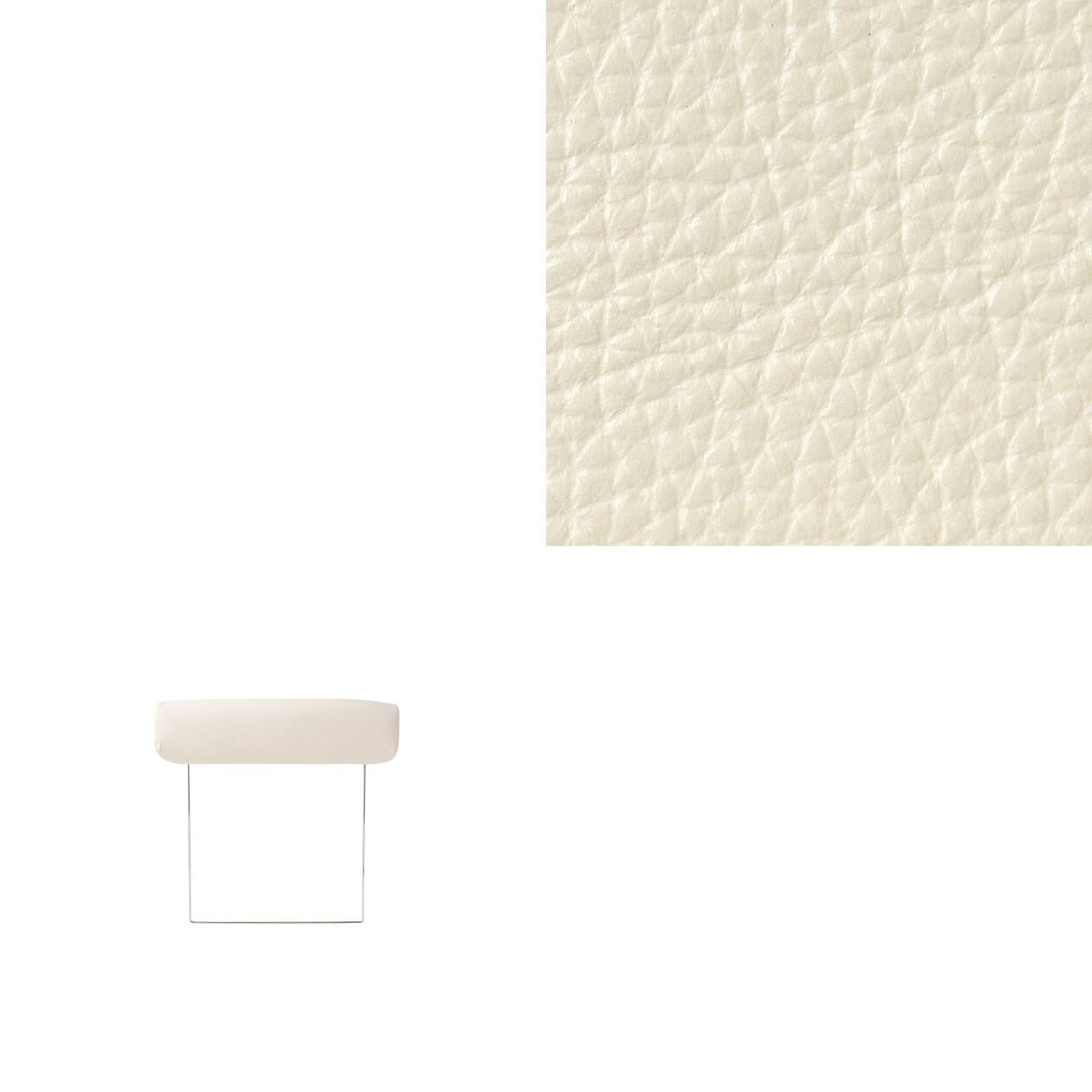 ソファ本体・ヘッドレスト・２．５シーター用革カバー／白