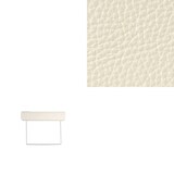 ソファ本体ヘッドレスト・３シーター用革カバー／白