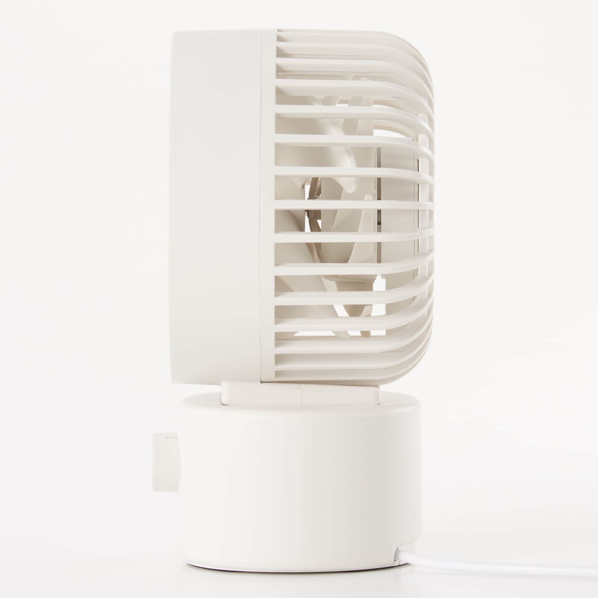 ＵＳＢデスクファン（低騒音ファン・首振りタイプ）・ホワイト