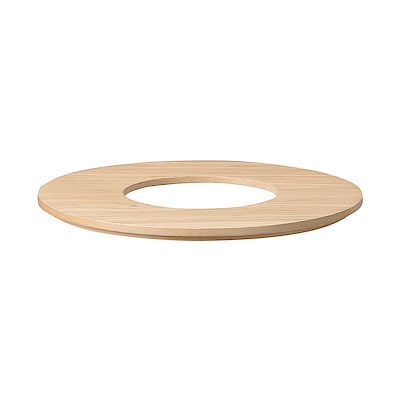 木製ごみ箱用フタ　オーク材突板・丸型