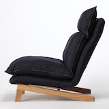 綿デニムハイバックリクライニングソファ・１シーター用カバー／ネイビー