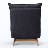 綿デニムハイバックリクライニングソファ・１シーター用カバー／ネイビー