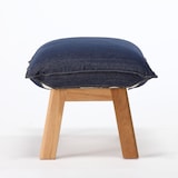 綿デニムハイバックリクライニングソファ・オットマン用カバー／ブルー