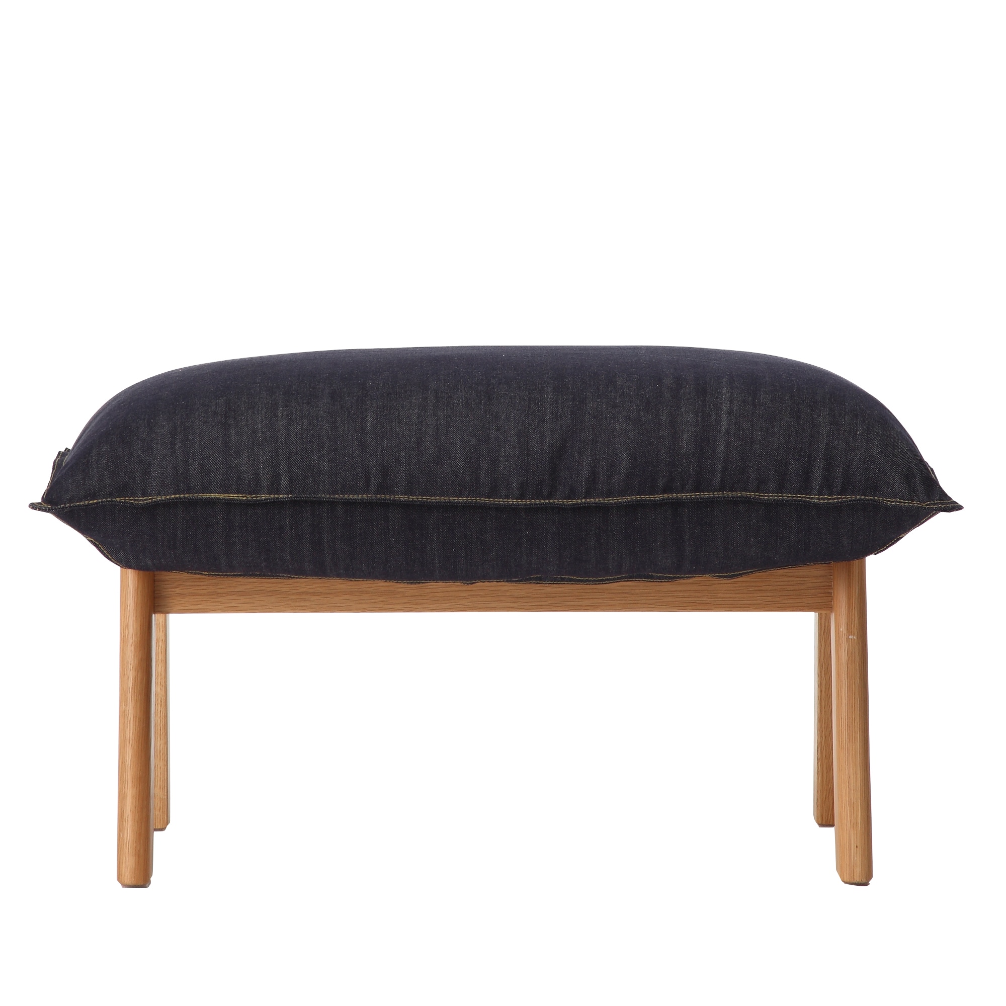 綿デニムハイバックリクライニングソファ・オットマン用カバー／ネイビー