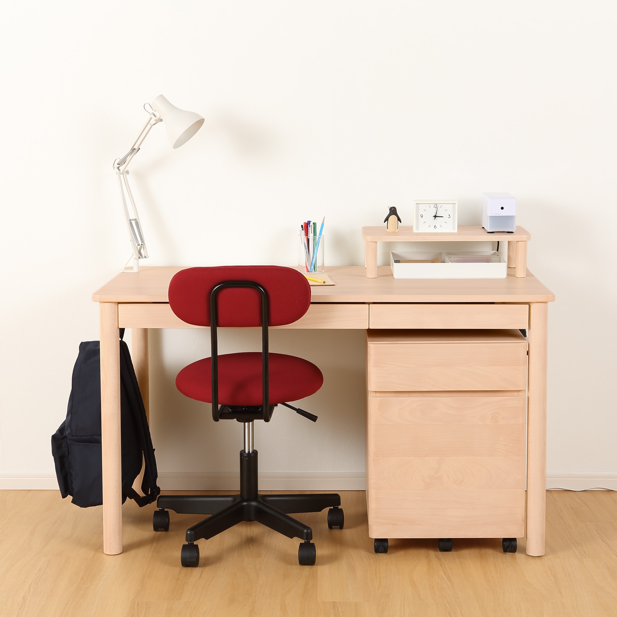 ワーキングチェア・ガススプリング昇降式（赤）