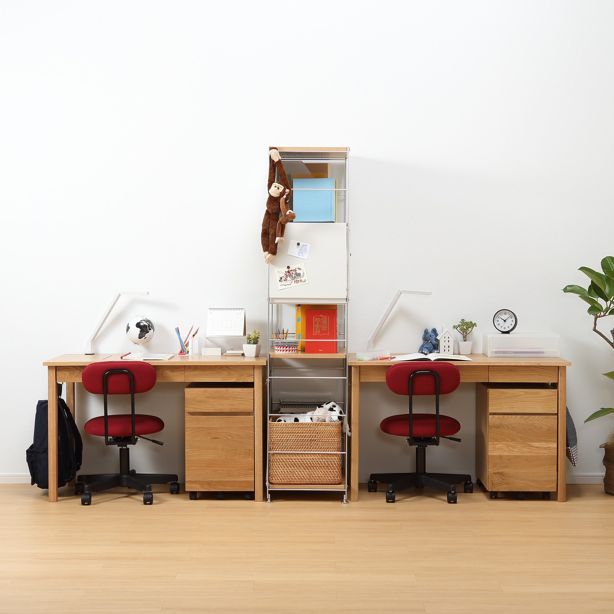 ワーキングチェア・ガススプリング昇降式（赤）