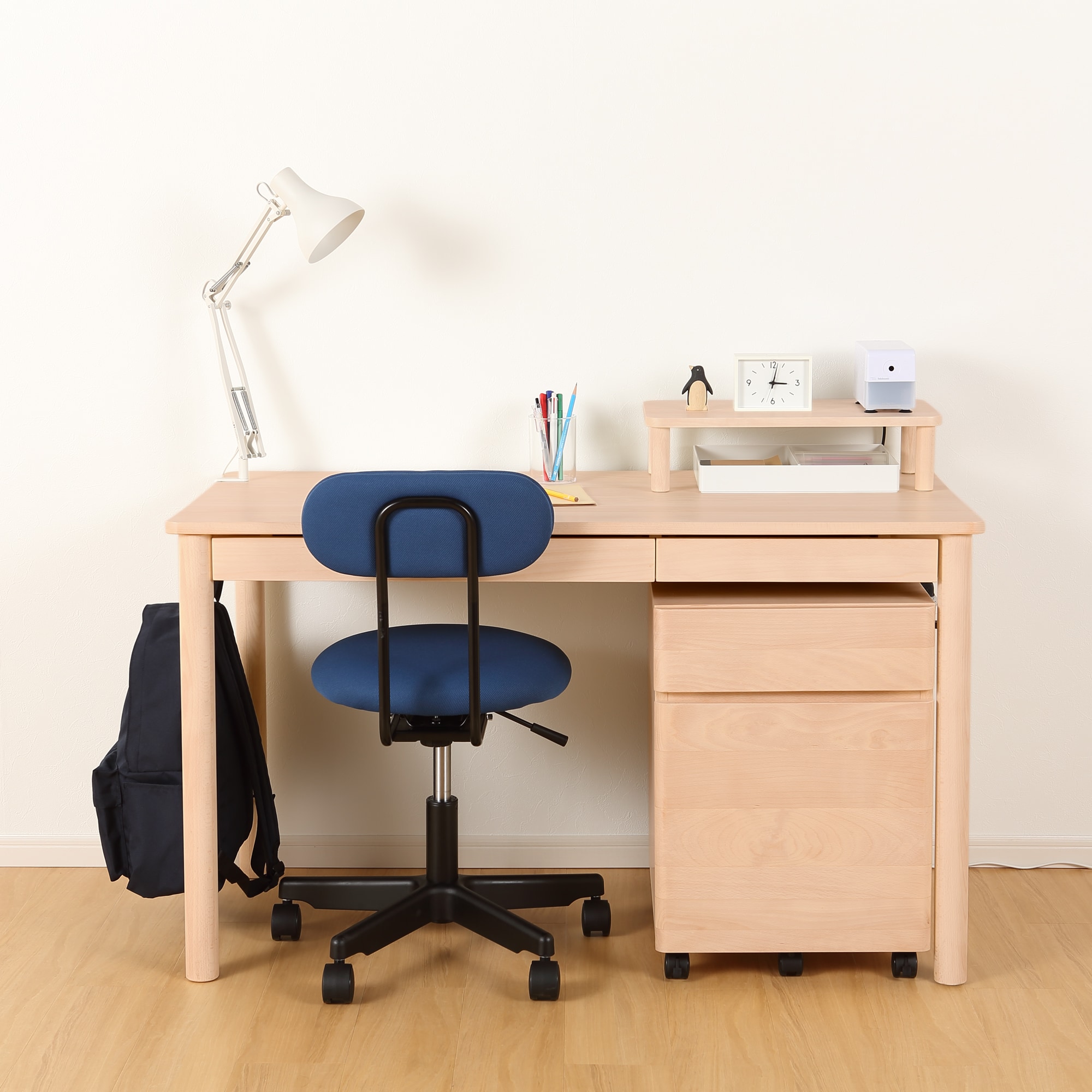 ワーキングチェア・ガススプリング昇降式（青）