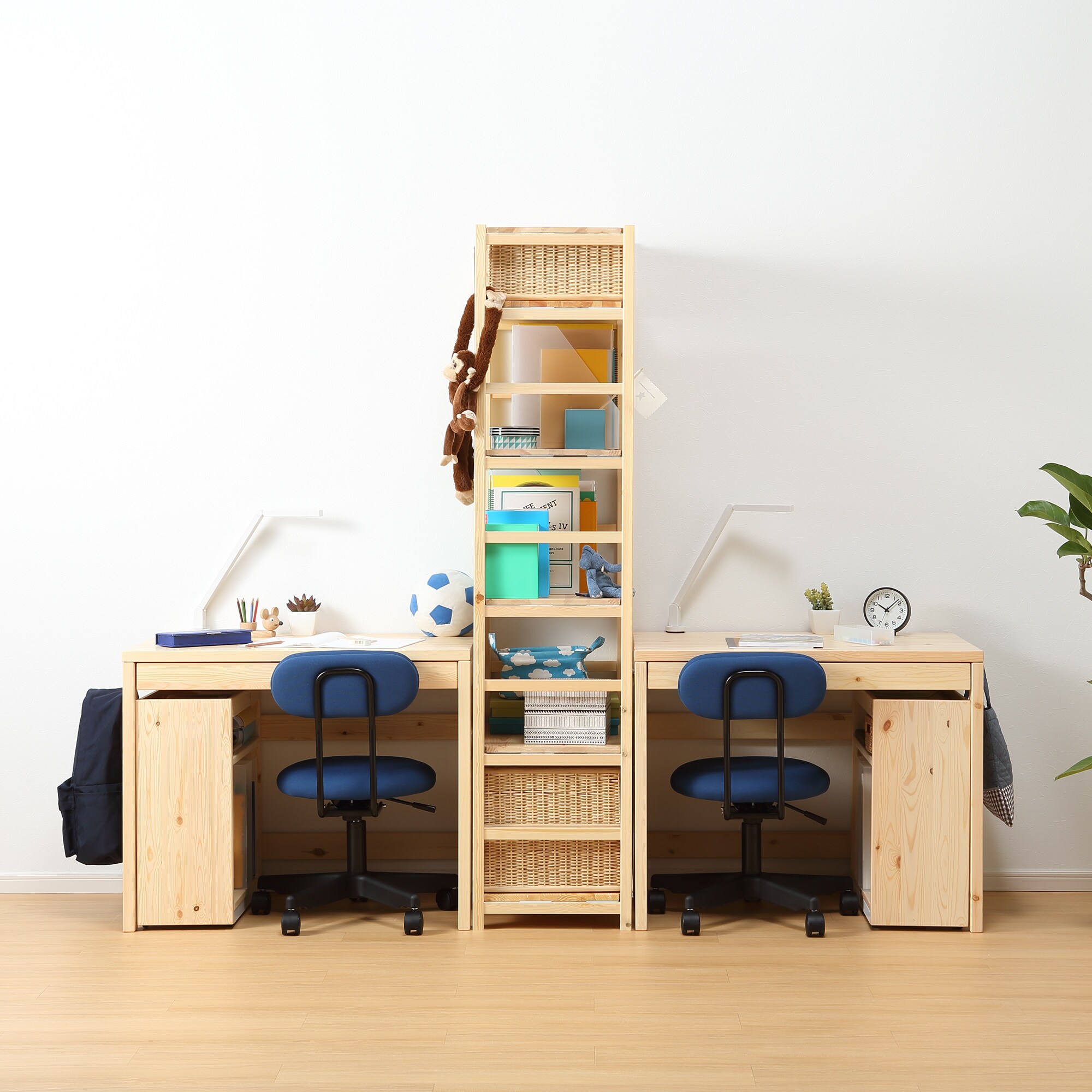 ワーキングチェア・ガススプリング昇降式（青）