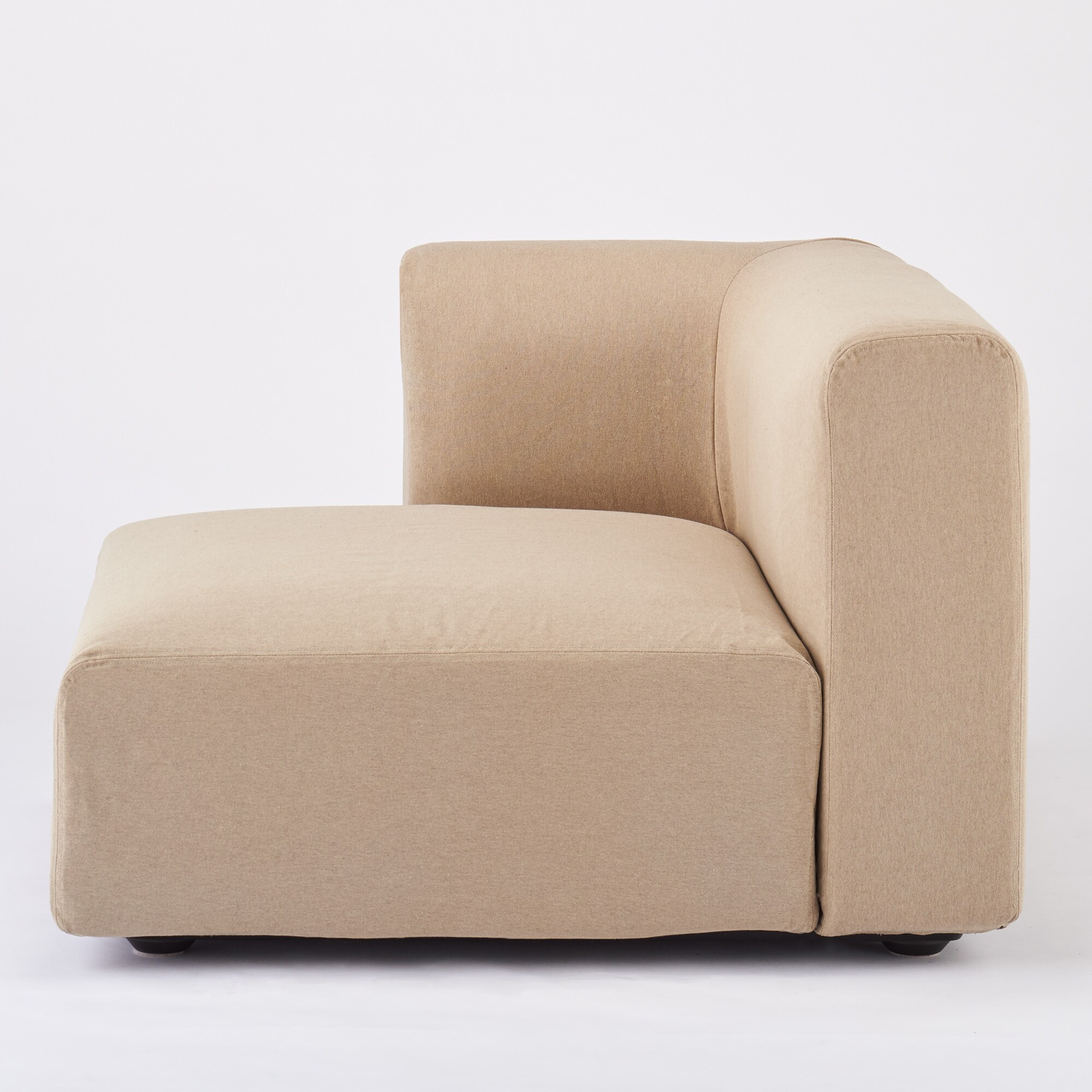 綿平織ユニットソファ・ハーフアーム・大（右）用カバー／ベージュ