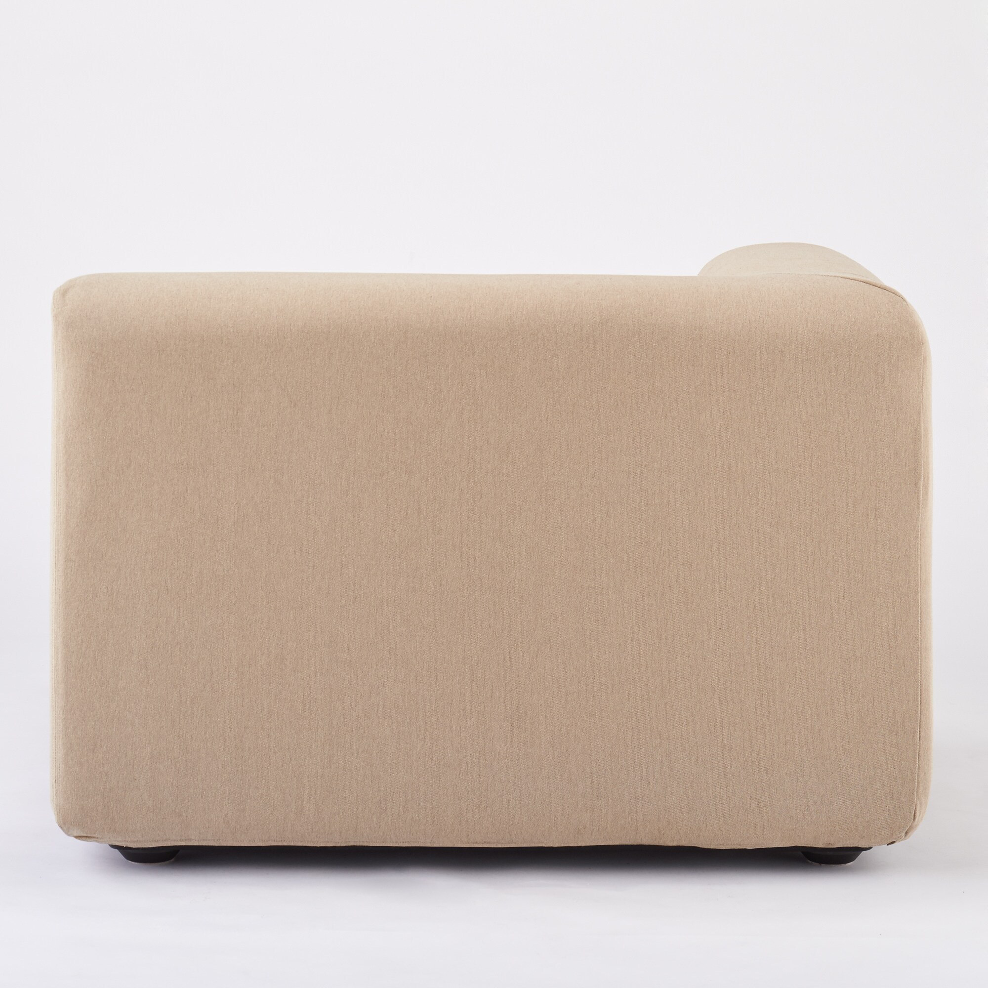 綿平織ユニットソファ・ハーフアーム・大（右）用カバー／ベージュ