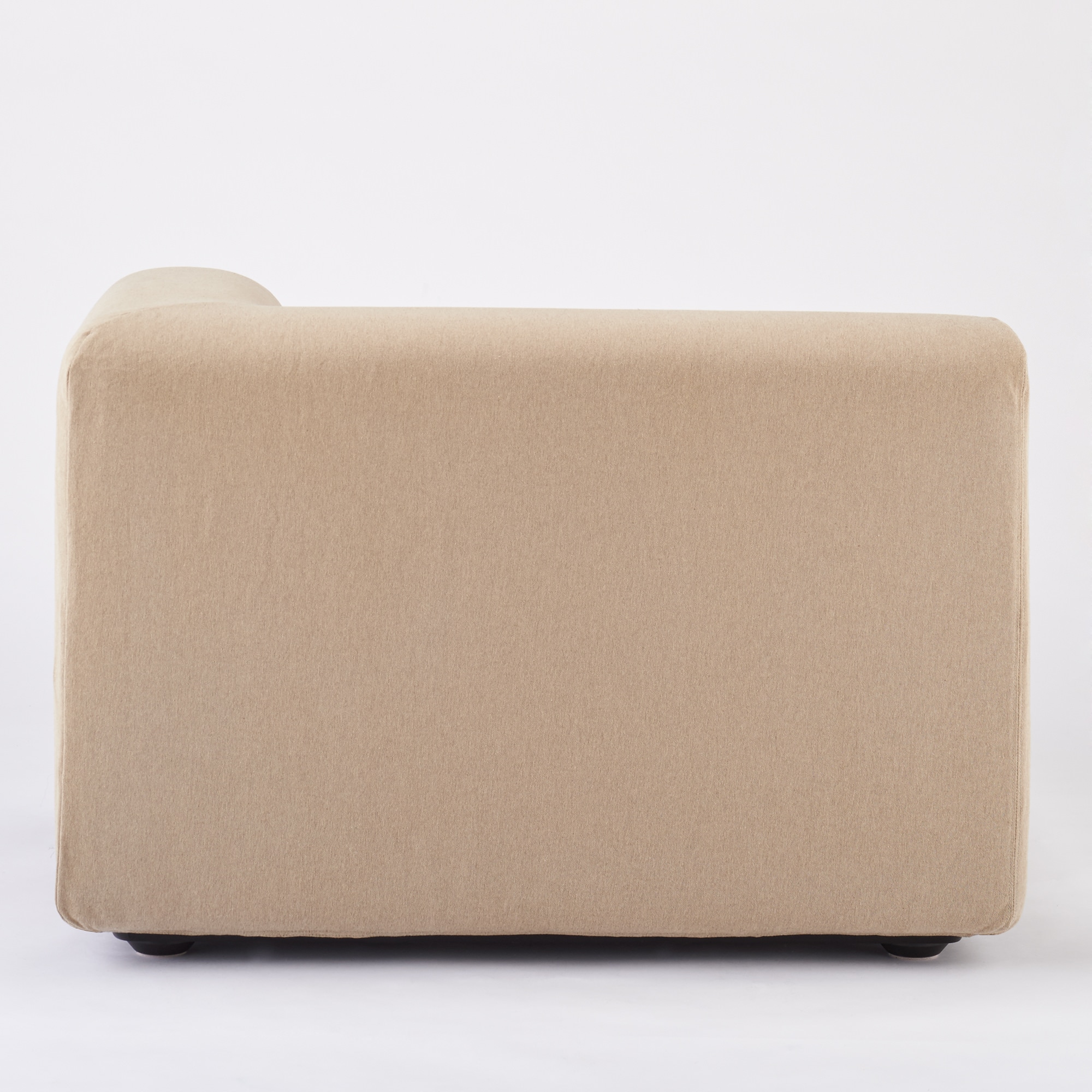 綿平織ユニットソファ・ハーフアーム・大（左）用カバー／ベージュ