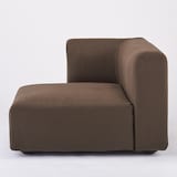 綿平織ユニットソファ・ハーフアーム・大（右）用カバー／ダークブラウン