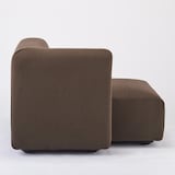 綿平織ユニットソファ・ハーフアーム・大（右）用カバー／ダークブラウン