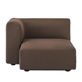 綿平織ユニットソファ・ハーフアーム・大（右）用カバー／ダークブラウン