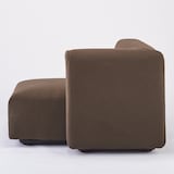 綿平織ユニットソファ・ハーフアーム・大（左）用カバー／ダークブラウン