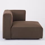 綿平織ユニットソファ・ハーフアーム・大（左）用カバー／ダークブラウン