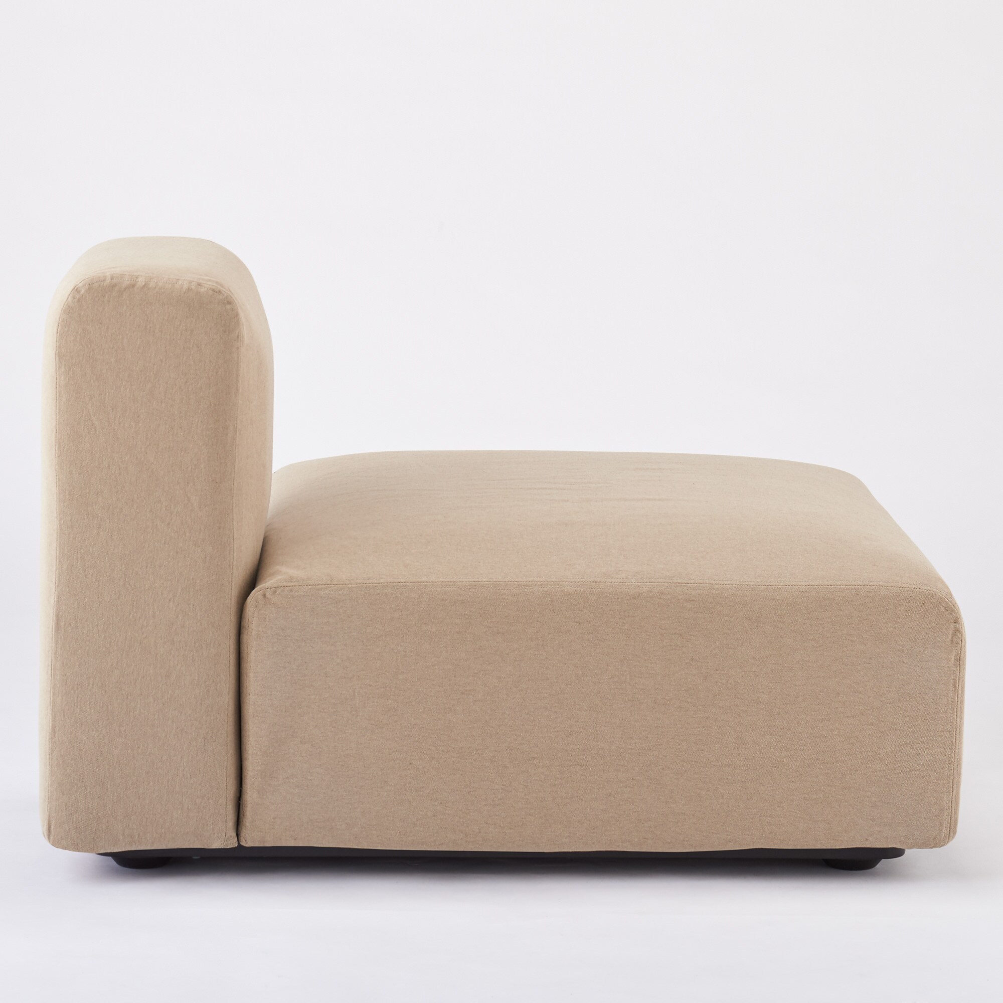 綿平織ユニットソファ・ハーフバックレスト・大用カバー／ベージュ