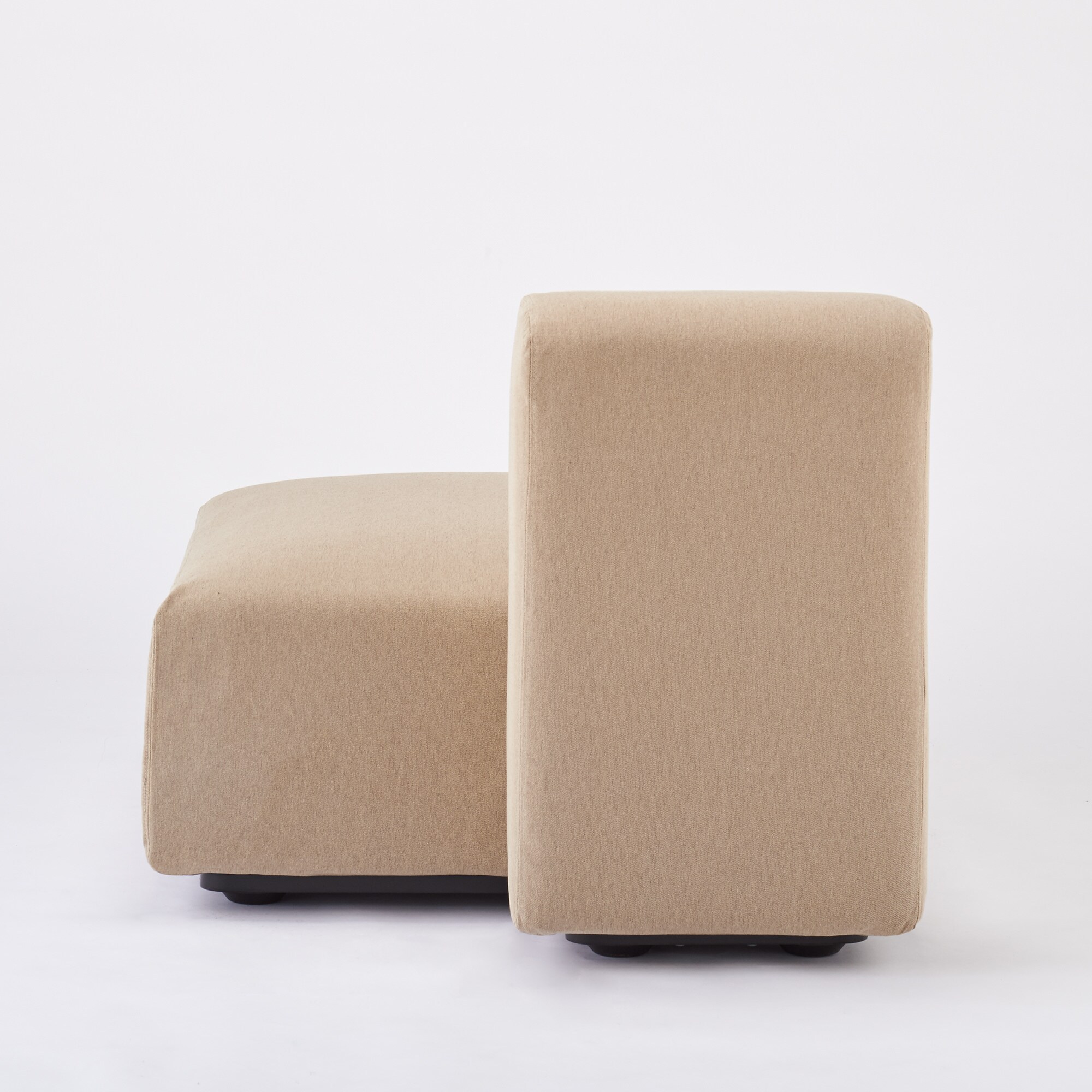 綿平織ユニットソファ・ハーフバックレスト・大用カバー／ベージュ