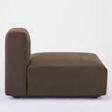 綿平織ユニットソファ・ハーフバックレスト・大用カバー／ダークブラウン