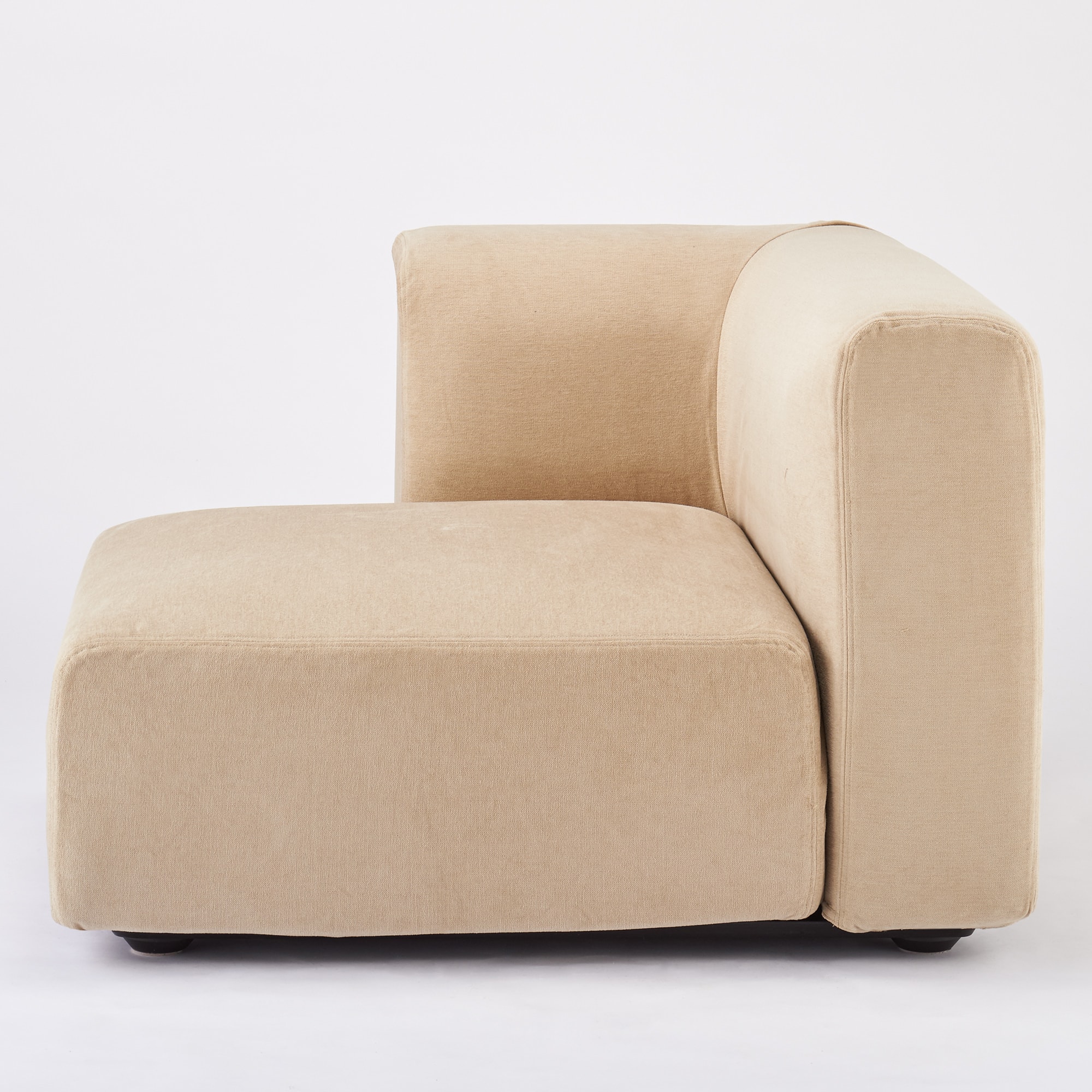 綿シェニールユニットソファ・ハーフアーム・大（右）用カバー／ライトグレー