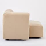 綿シェニールユニットソファ・ハーフアーム・大（右）用カバー／ライトグレー