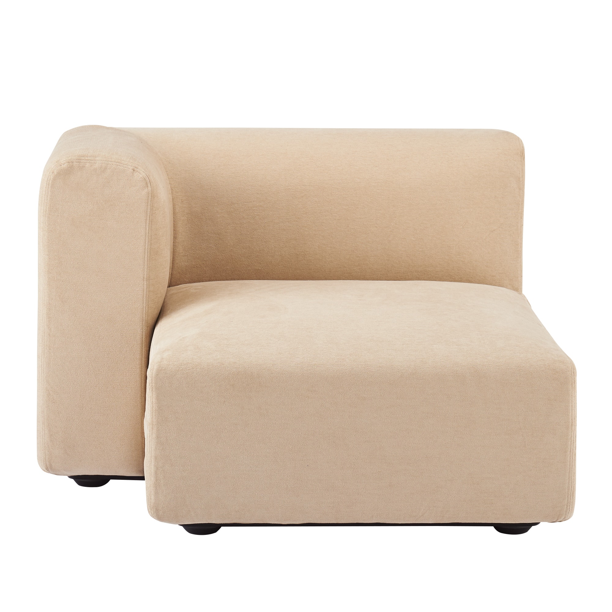 綿シェニールユニットソファ・ハーフアーム・大（右）用カバー／ライトグレー