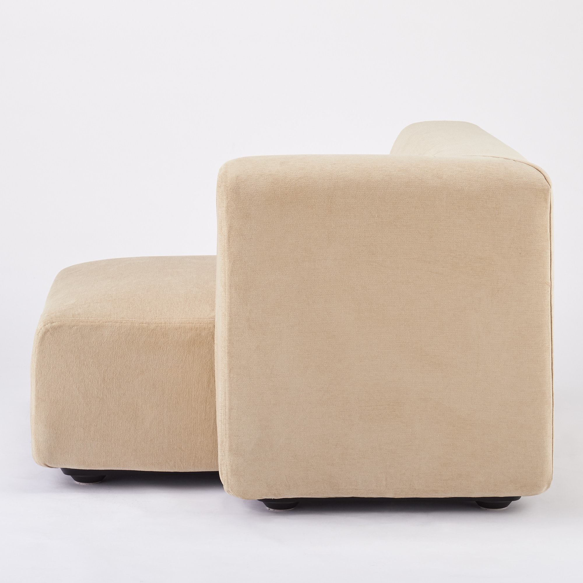 綿シェニールユニットソファ・ハーフアーム・大（左）用カバー／ライトグレー