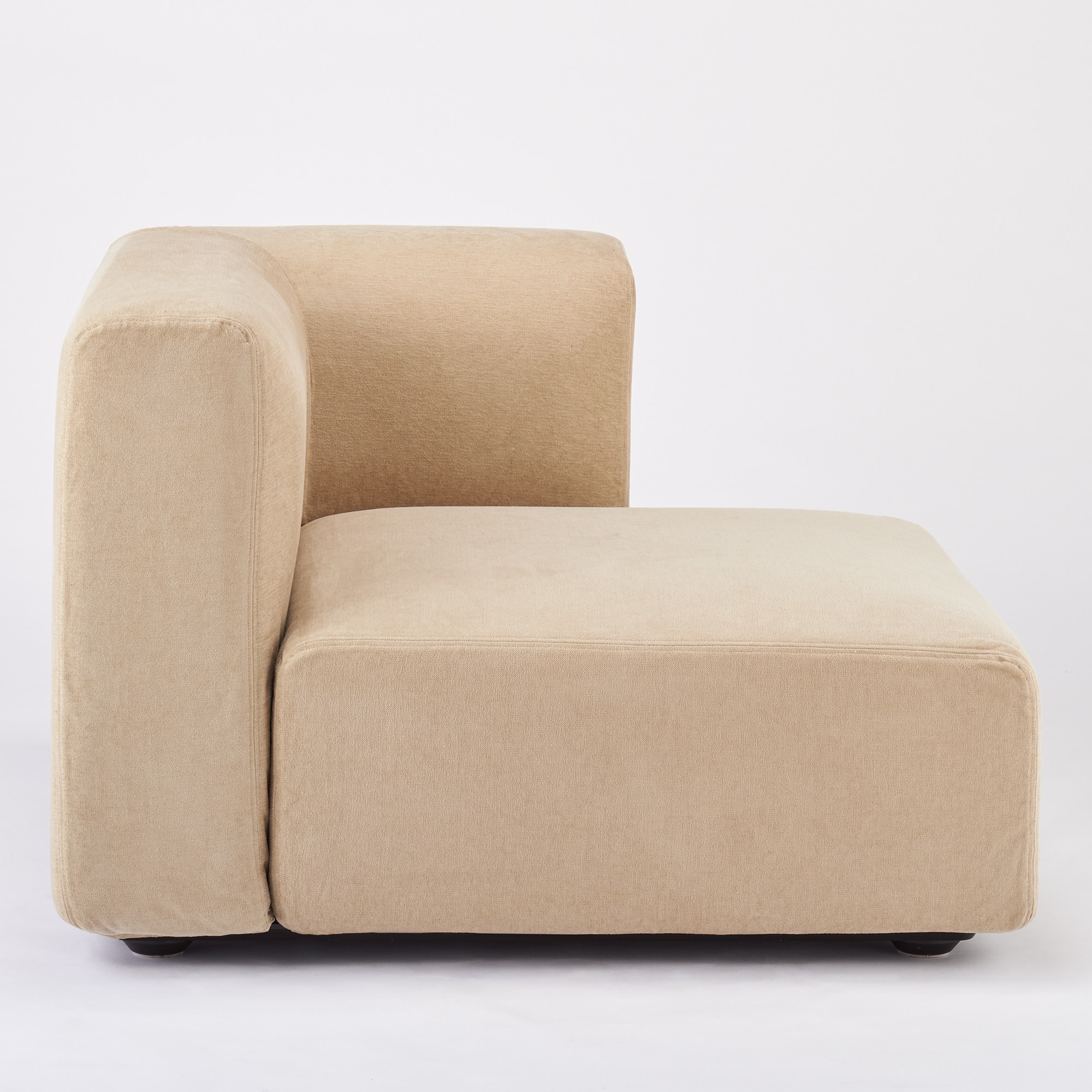 綿シェニールユニットソファ・ハーフアーム・大（左）用カバー／ライトグレー