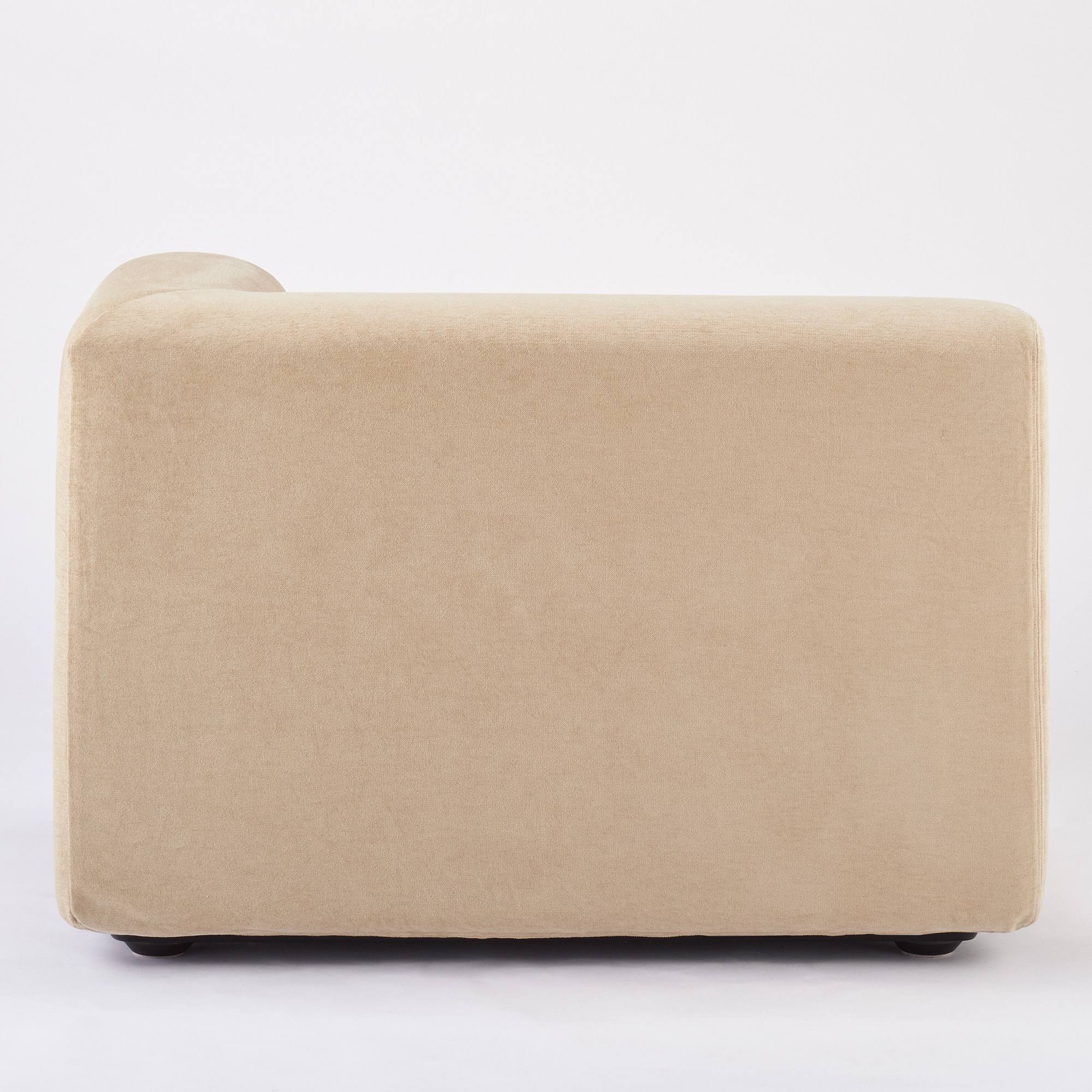 綿シェニールユニットソファ・ハーフアーム・大（左）用カバー／ライトグレー