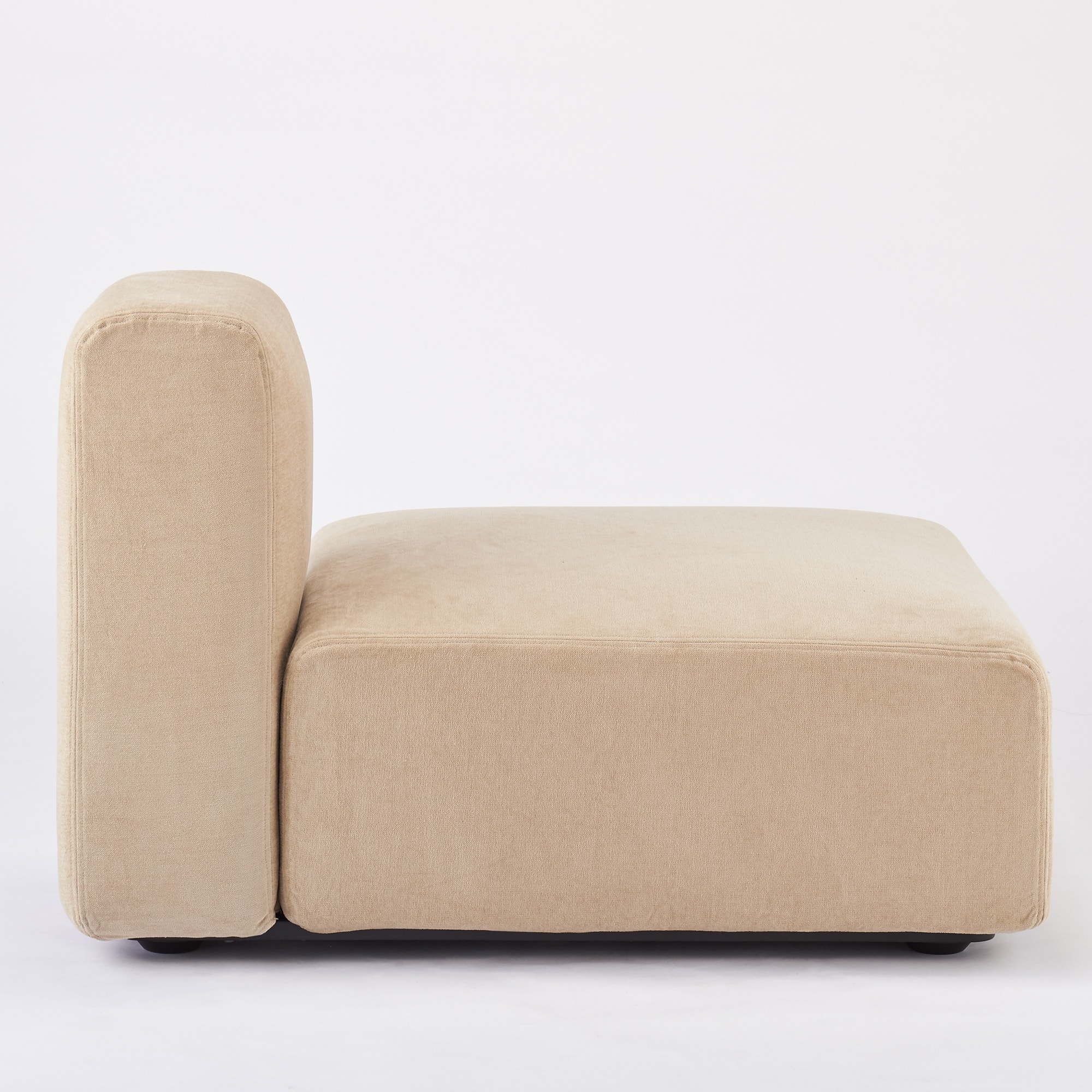 綿シェニールユニットソファ・ハーフバックレスト・大用カバー／ライト