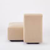 綿シェニールユニットソファ・ハーフバックレスト・大用カバー／ライトグレー