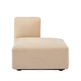 綿シェニールユニットソファ・ハーフバックレスト・大用カバー／ライトグレー