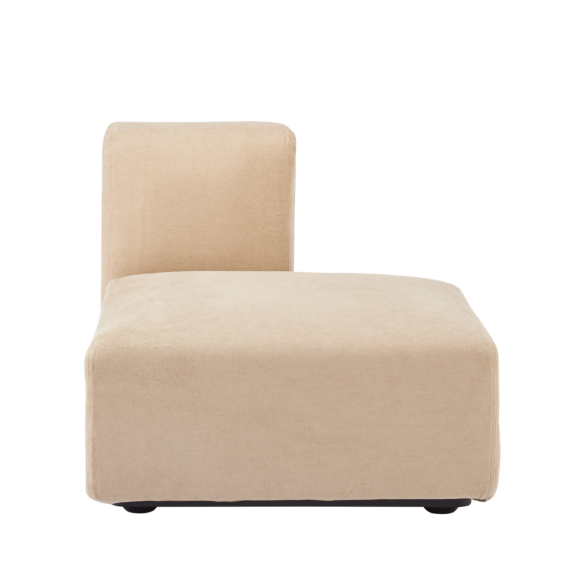 綿シェニールユニットソファ・ハーフバックレスト・大用カバー／ライトグレー