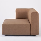 麻綿平織ユニットソファ・ハーフアーム・大（右）用カバー／ブラウン