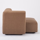 麻綿平織ユニットソファ・ハーフアーム・大（右）用カバー／ブラウン