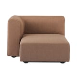 麻綿平織ユニットソファ・ハーフアーム・大（右）用カバー／ブラウン