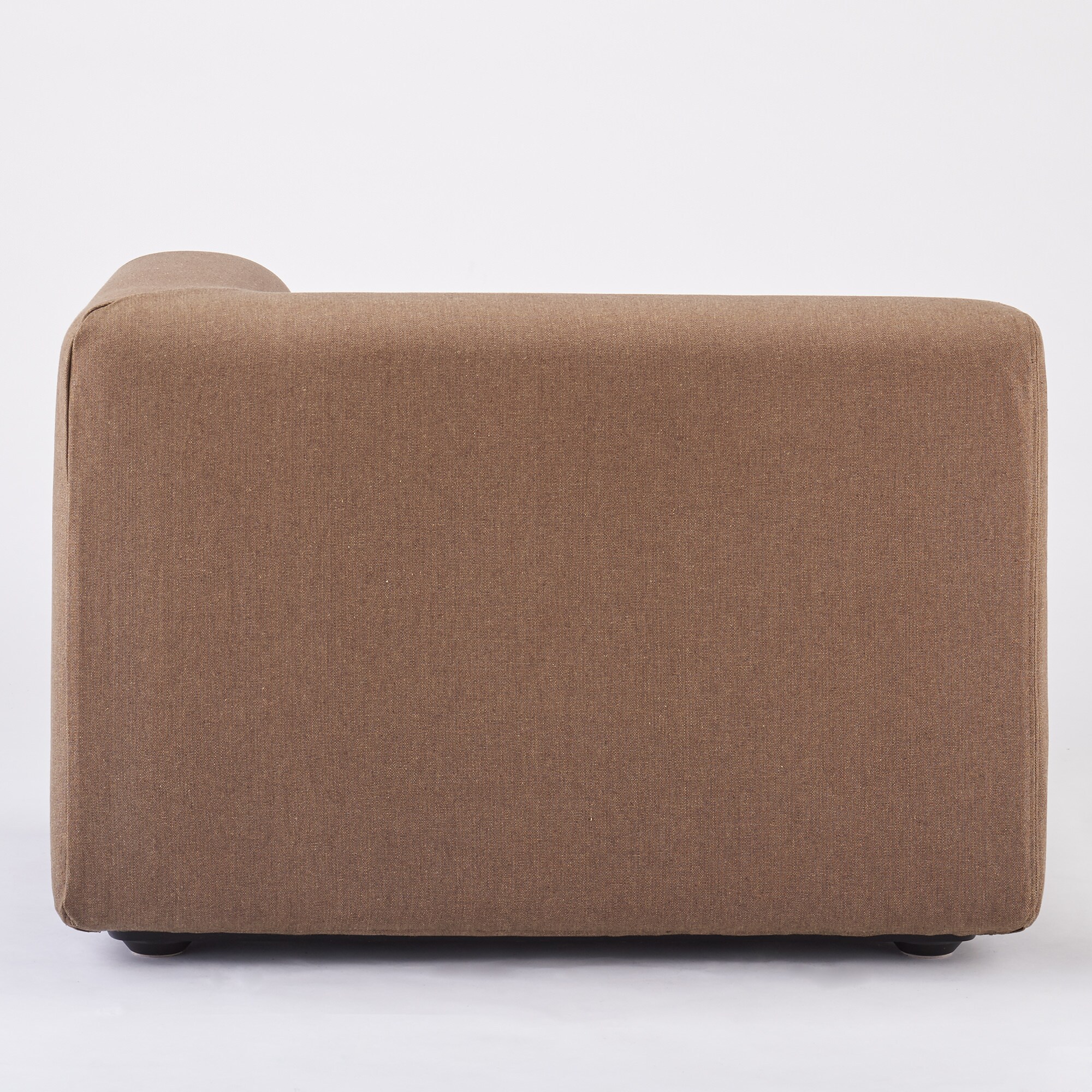 麻綿平織ユニットソファ・ハーフアーム・大（左）用カバー／ブラウン