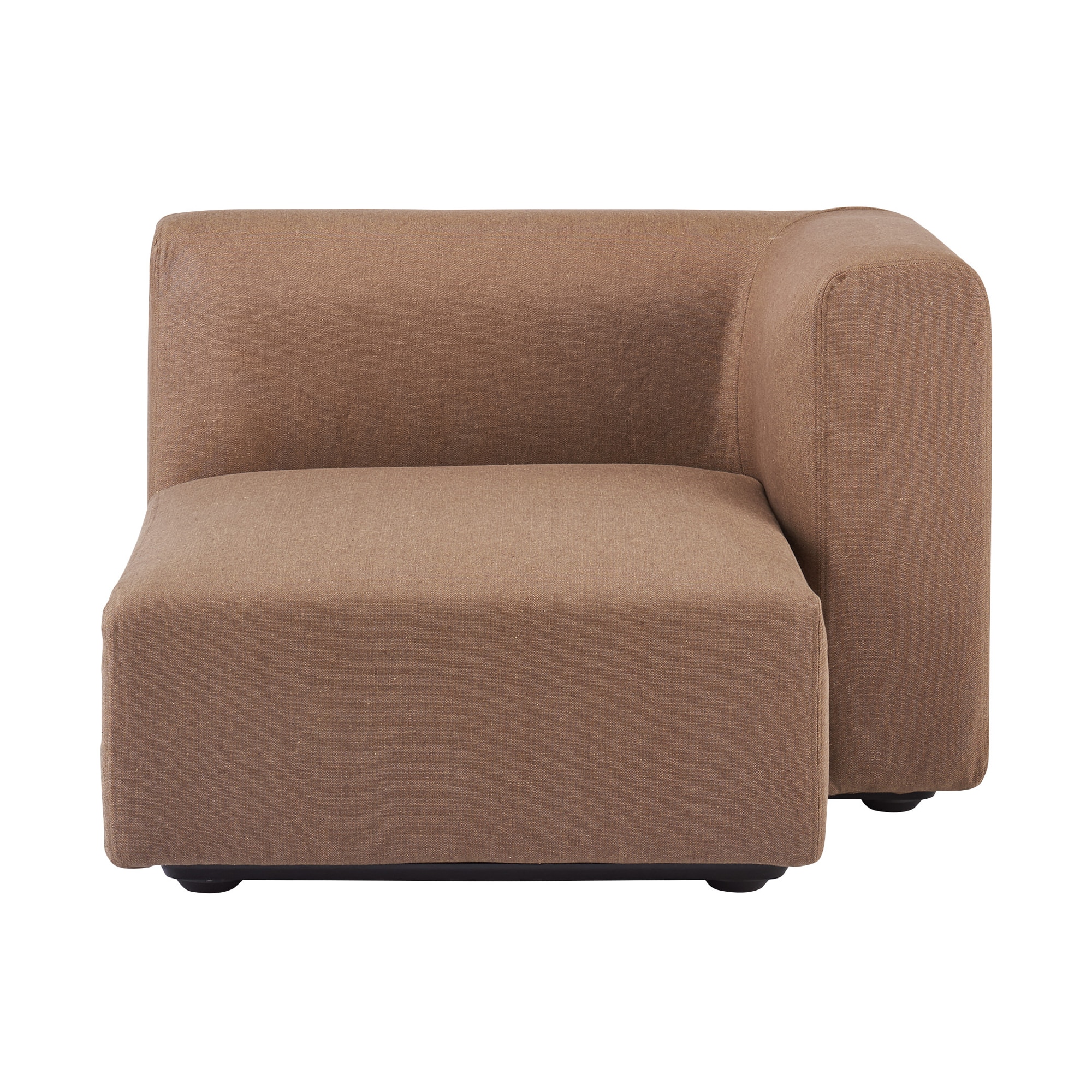 麻綿平織ユニットソファ・ハーフアーム・大（左）用カバー／ブラウン