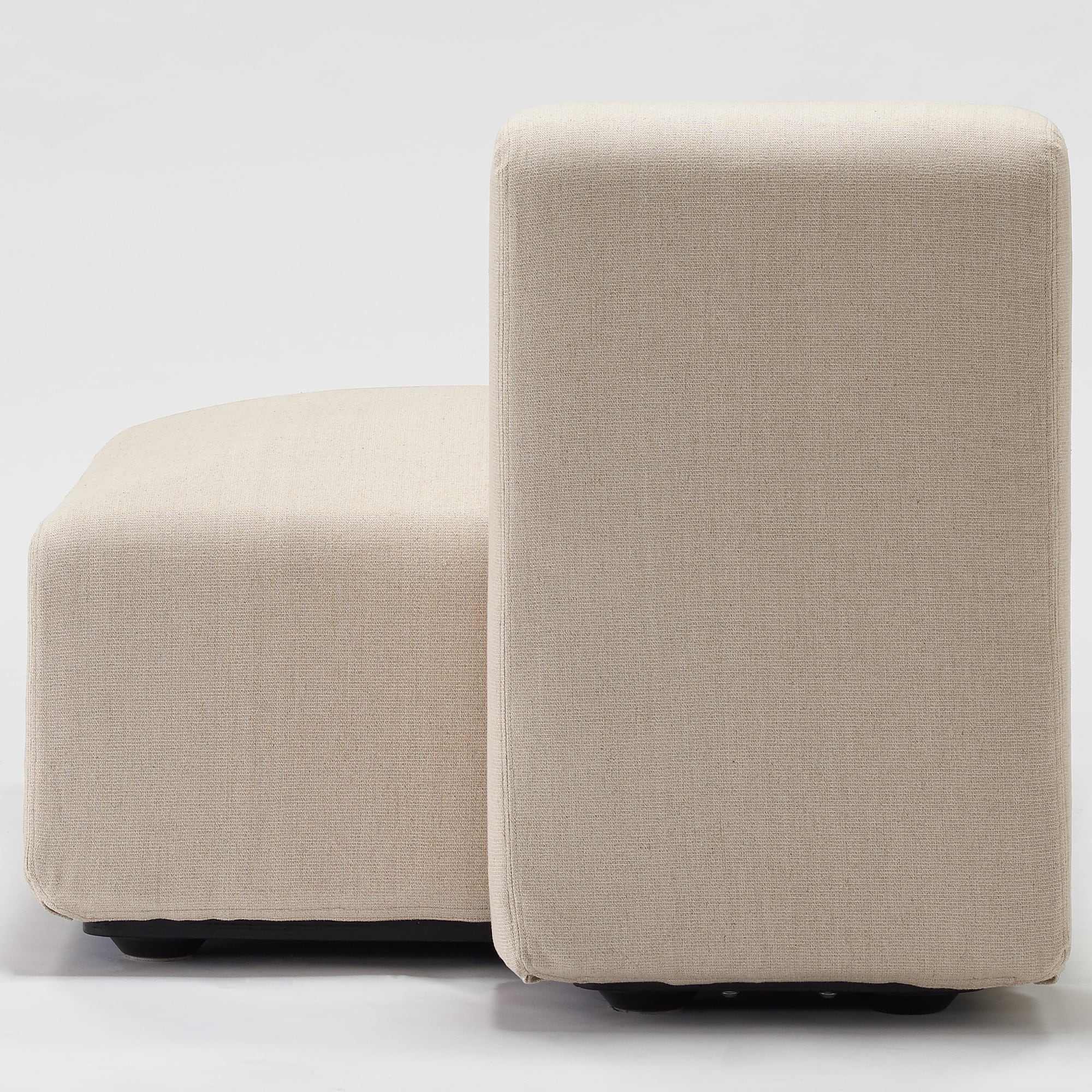 麻綿平織ユニットソファ・ハーフバックレスト・大用カバー／生成