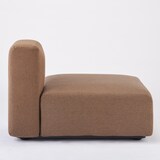 麻綿平織ユニットソファ・ハーフバックレスト・大用カバー／ブラウン