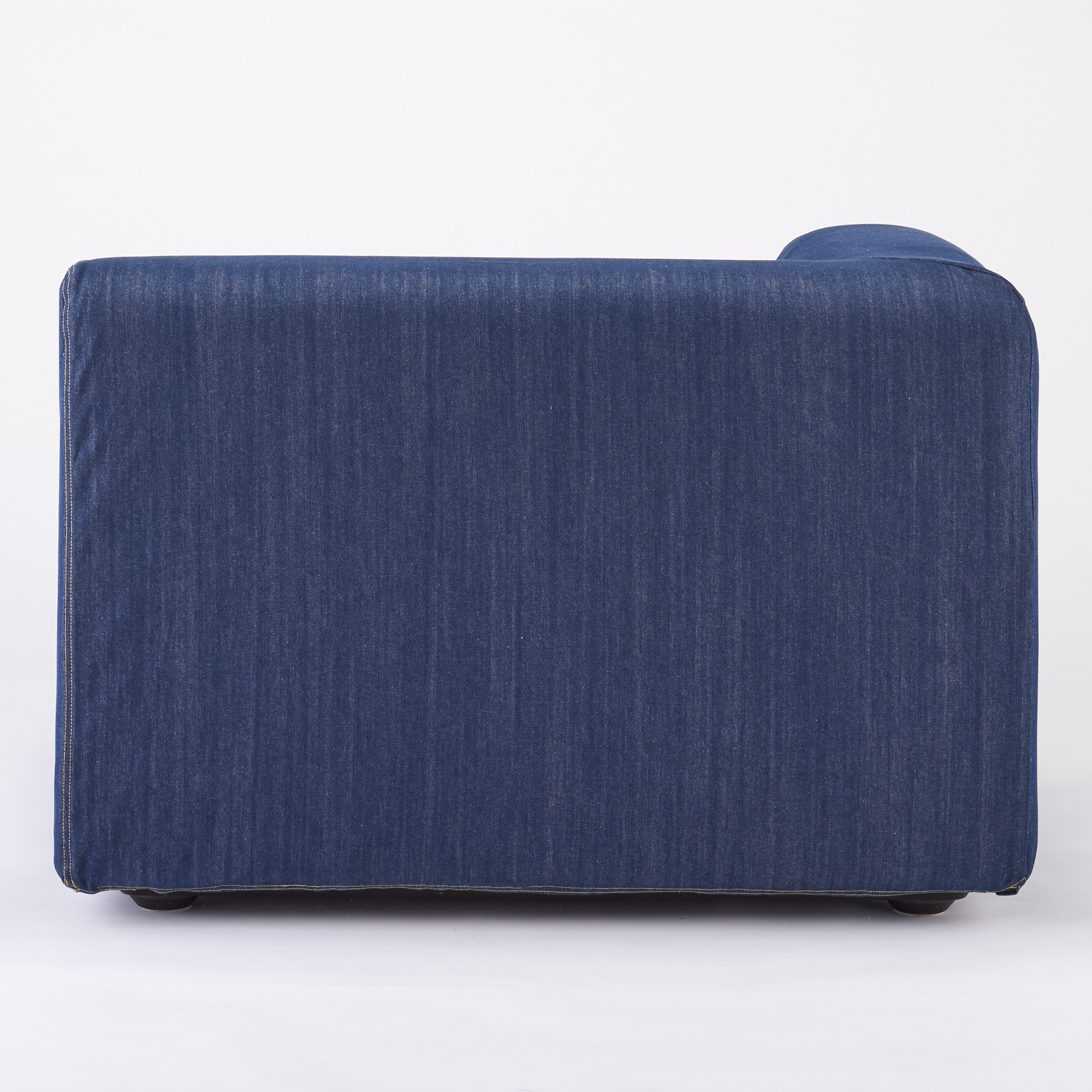 綿デニムユニットソファ・ハーフアーム・大（右）用カバー／ブルー