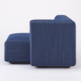 綿デニムユニットソファ・ハーフアーム・大（左）用カバー／ブルー