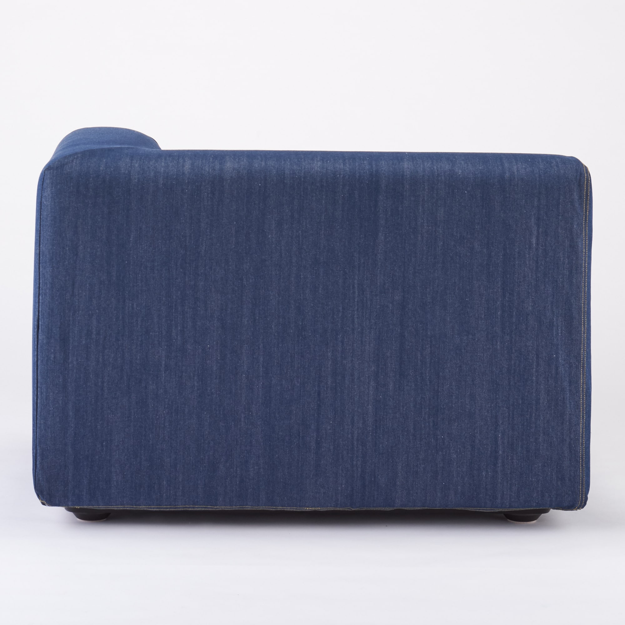 綿デニムユニットソファ・ハーフアーム・大（左）用カバー／ブルー