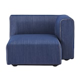 綿デニムユニットソファ・ハーフアーム・大（左）用カバー／ブルー