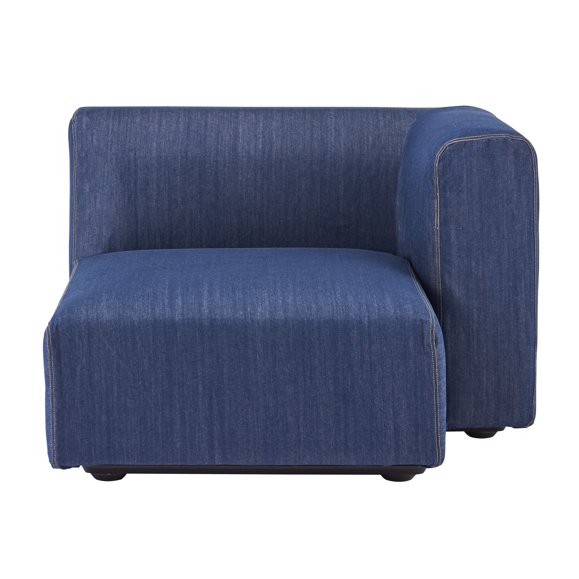 綿デニムユニットソファ・ハーフアーム・大（左）用カバー／ブルー