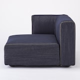 綿デニムユニットソファ・ハーフアーム・大（右）用カバー／ネイビー