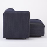 綿デニムユニットソファ・ハーフアーム・大（右）用カバー／ネイビー